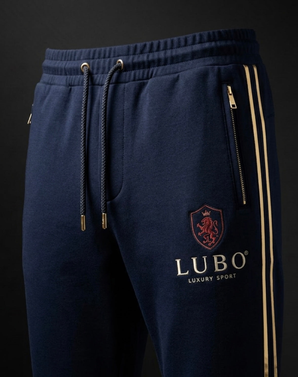 LUBO Royal Joggers — Navy/Gold Sport
